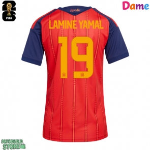 Spanien Lamine Yamal #19 Replika Hjemmebanetrøje Dame VM 2026 Kortærmet